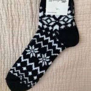 New in packaging Madewell brushed Fair Isle socks, retail $15